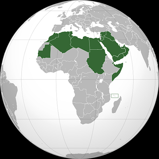 Map of Arab League countries